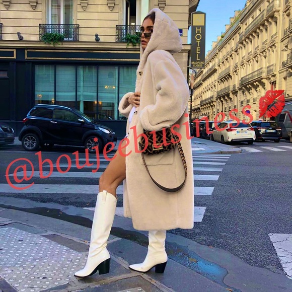 H&M Hooded Faux Fur Teddy Coat - Picture 5 of 8